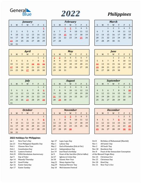 public holiday in philippines 2022.